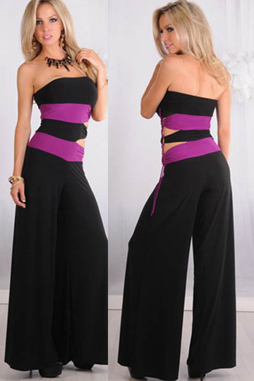 Strapless Cut Out Side Jumpsuit
